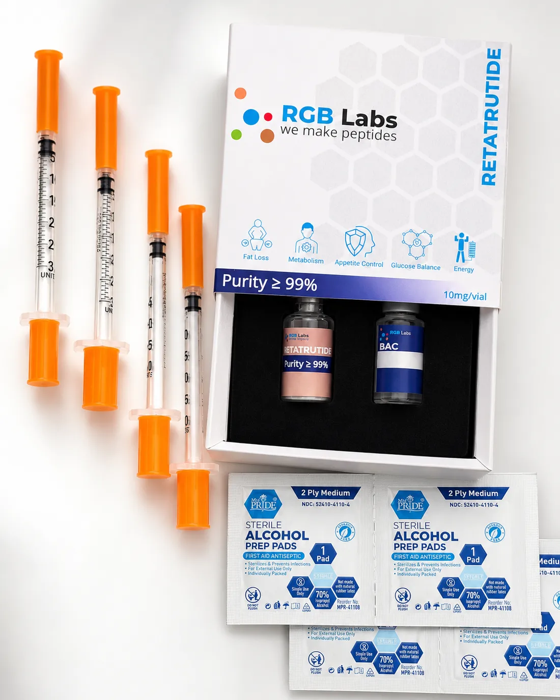 Set Retatrutide de 10 mg por vial